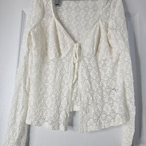 Self Esteem Ivory Floral Lace Blouse